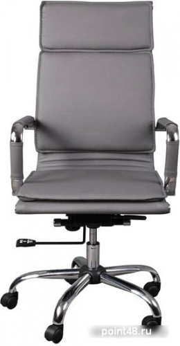 Кресло руководителя Бюрократ CH-993/grey серый искусственная кожа крестовина хром фото 2