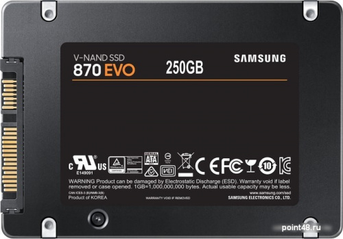 Накопитель SSD Samsung SATA III 250Gb MZ-77E250BW 870 EVO 2.5 фото 2
