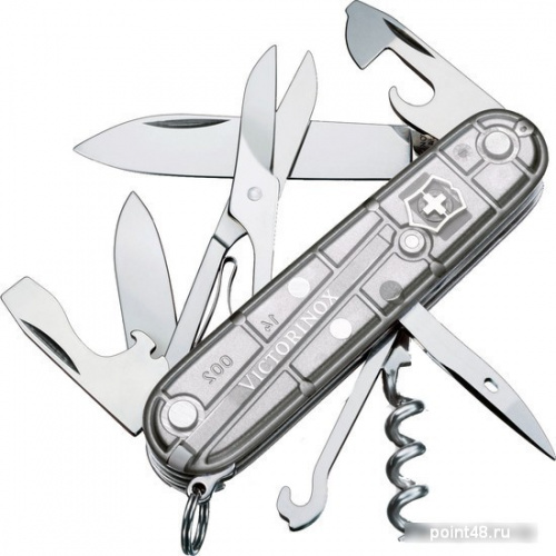 Купить Нож перочинный Victorinox Climber (1.3703.T7) 91мм 14функций серебристый полупрозрачный карт.коробка в Липецке