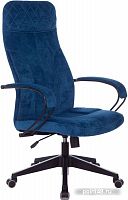 Кресло руководителя Бюрократ CH-608Fabric темно-синий Velvet 29 крестовина пластик
