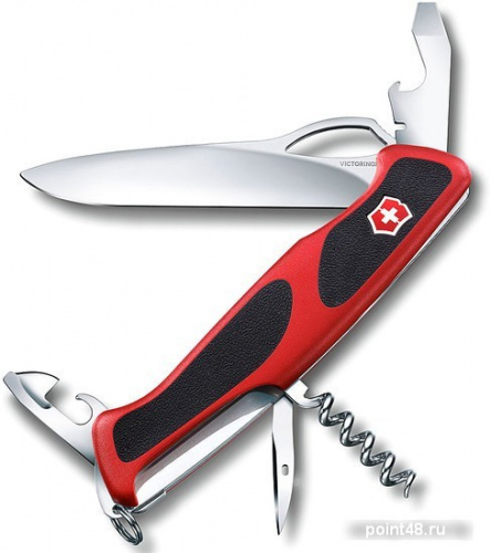 Купить Нож перочинный VICTORINOX RangerGrip 61 0.9553.MC4, сталь/пластик, черный/зеленый в Липецке