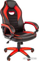 Кресло игровое Chairman Game 16, экокожа черная/красная, ткань TW черная, механизм качания