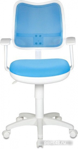 Кресло Бюрократ CH-W797/LB/TW-55 спинка сетка голубой сиденье голубой TW-55 (пластик белый) фото 2