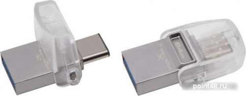 Купить Флеш Диск Kingston 64Gb DataTraveler microDuo DTDUO3C/64GB USB3.0 серебристый в Липецке фото 3