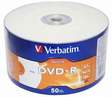 Купить Диск DVD-R Verbatim 4.7Gb 16x bulk (50шт) Printable (43793) в Липецке
