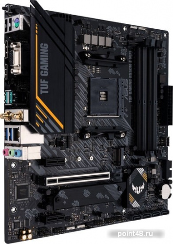 Материнская плата Asus TUF GAMING B550M-E Soc-AM4 AMD B550 4xDDR4 mATX AC`97 8ch(7.1) GbLAN RAID+VGA+HDMI+DP фото 2