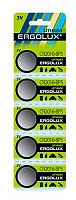 Купить Батарея Ergolux Lithium CR2016-BP5 CR2016 75mAh (5шт) блистер в Липецке