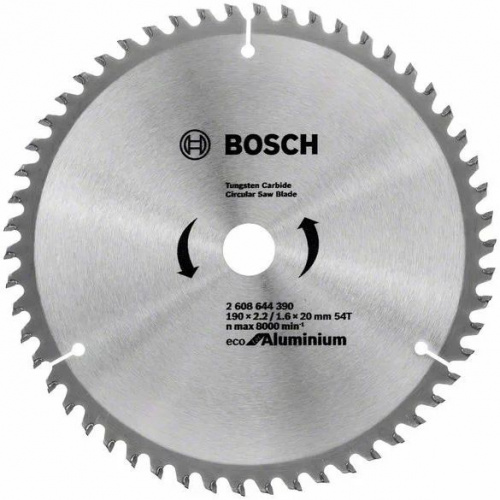 Купить Диск пильный Bosch ECO ALU (2608644390) d=190мм d(посад.)=20мм (циркулярные пилы) в Липецке