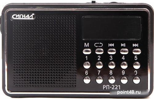Купить Радиоприемник портативный Сигнал РП-221 черный USB microSD в Липецке