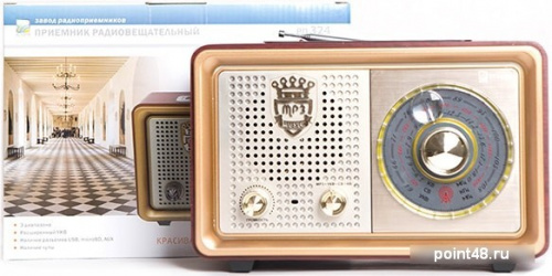 Купить Радиоприемник портативный Сигнал БЗРП РП-324 коричневый USB SD/microSD в Липецке фото 2
