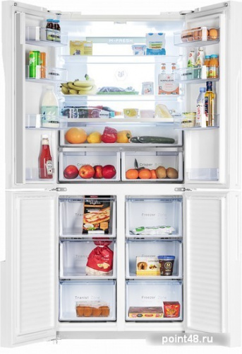 Четырёхдверный холодильник MAUNFELD MFF181NFW в Липецке фото 2