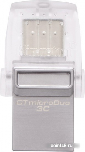 Купить Флеш Диск Kingston 64Gb DataTraveler microDuo DTDUO3C/64GB USB3.0 серебристый в Липецке