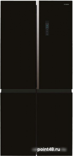 Четырёхдверный холодильник Hyundai CM5084FGBK (черное стекло) в Липецке