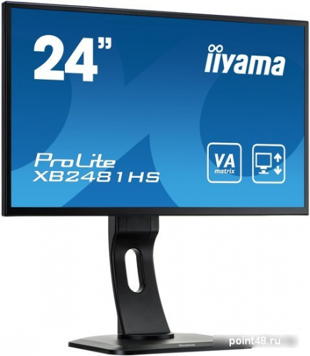 Купить Монитор Iiyama 23.6 XB2481HS-B1 черный VA LED 6ms 16:9 DVI HDMI M/M матовая HAS Pivot 250cd 178гр/178гр 1920x1080 D-Sub FHD 5.5кг в Липецке фото 2