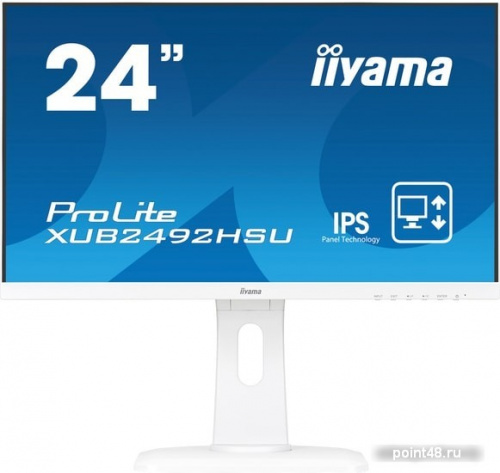 Купить Монитор Iiyama 23.8  ProLite XUB2492HSU-W1 белый IPS LED 5ms 16:9 HDMI M/M матовая HAS Pivot 1000:1 250cd 178гр/178гр 1920x1080 D-Sub DisplayPort FHD USB 5.4кг в Липецке
