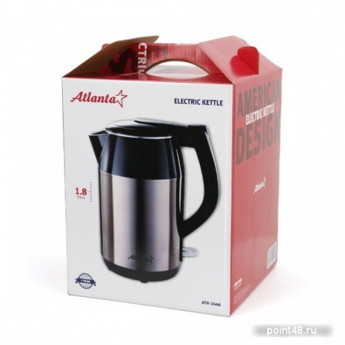 Купить Электрический чайник Atlanta ATH-2446 (черный) в Липецке фото 2
