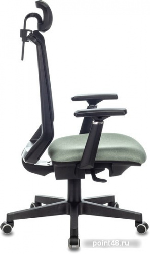 Кресло руководителя Бюрократ EXPERT черный TW-01 сиденье зеленый 38-407 сетка/ткань с подголов. крестовина пластик фото 3