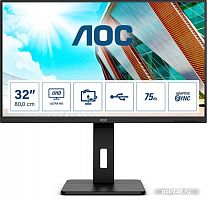 Купить Монитор AOC 31.5  Pro U32P2 черный IPS LED 7ms 16:9 HDMI матовая 3000:1 350cd 178гр/178гр 3840x2160 D-Sub FHD 2.7кг в Липецке
