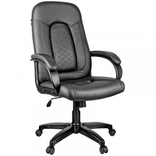 Кресло руководителя Helmi HL-E29 Brilliance, экокожа черная, мягкий подлокотник