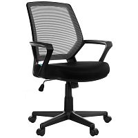 Кресло оператора Helmi HL-M02 Step, ткань, спинка сетка черная/сиденье TW черная, механизм качания