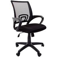Кресло оператора Chairman 696 PL, спинка ткань-сетка черная/сиденье TW черная, механизм качания