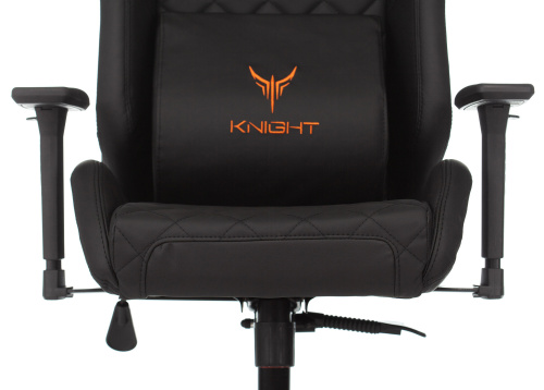 Кресло игровое Knight Rampart черный ромбик эко.кожа с подголов. крестовина металл фото 7