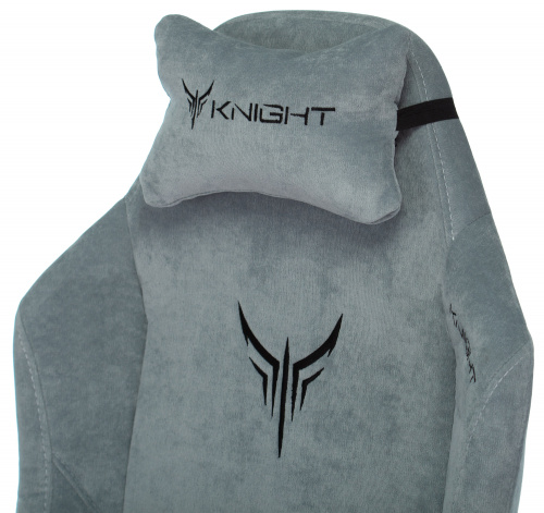 Кресло игровое Knight N1 Fabric серо-голубой Light-28 с подголов. крестовина металл фото 8