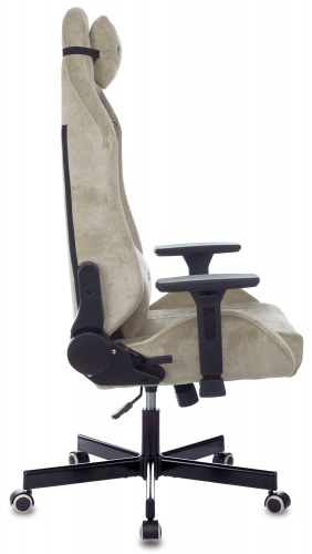 Кресло игровое Knight N1 Fabric бежевый Light-21 с подголов. крестовина металл фото 2