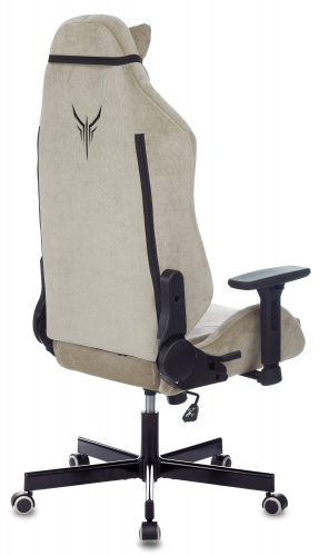 Кресло игровое Knight N1 Fabric бежевый Light-21 с подголов. крестовина металл фото 3