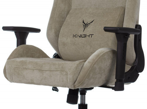 Кресло игровое Knight N1 Fabric бежевый Light-21 с подголов. крестовина металл фото 7