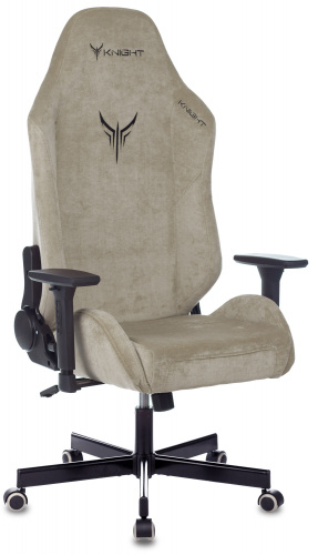 Кресло игровое Knight N1 Fabric бежевый Light-21 с подголов. крестовина металл фото 10