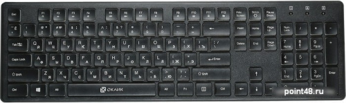 Купить Клавиатура Oklick 510ML черный USB slim Multimedia LED в Липецке фото 2