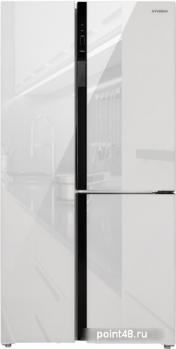 Холодильник side by side Hyundai CS6073FV (белое стекло) в Липецке