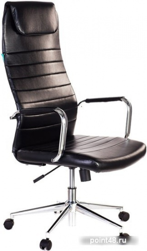 Кресло руководителя Бюрократ KB-9N/ECO/BLACK черный сиденье черный искусственная кожа крестовина хром колеса черный