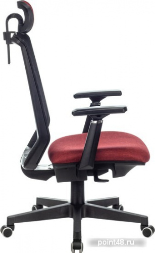 Кресло руководителя Бюрократ EXPERT черный TW-01 сиденье красный 38-410 сетка/ткань с подголов. крестовина пластик фото 3