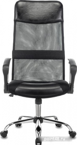 Кресло руководителя Бюрократ CH-600SL/LUX/BLACK черный искусст.кожа/сетка/ткань крестовина хром фото 2