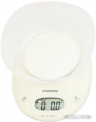 Купить Весы кухонные электронные Starwind SSK4171 макс.вес:5кг белый в Липецке фото 2