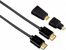 Купить Кабель Hama H-54561 HDMI HS with Eth. (1.4)(m-m) два переходника HDMI D(micro)/C (mini) 1.5 м черн в Липецке