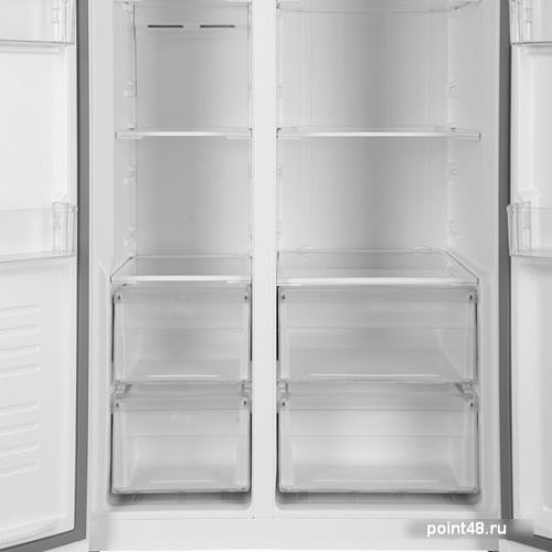 Холодильник side by side Hyundai CS5003F (белое стекло) в Липецке фото 2