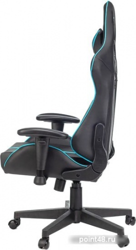 Кресло игровое A4Tech X7 GG-1200 черный/голубой искусственная кожа крестовина пластик фото 3