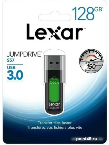Купить USB Flash Lexar JumpDrive S57 128GB (зеленый) в Липецке фото 3