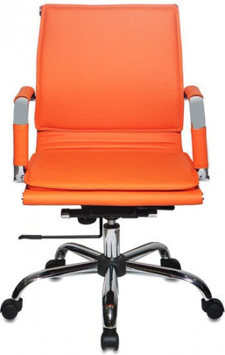 Кресло руководителя БЮРОКРАТ CH-993-Low, на колесиках, кожзам, оранжевый фото 2