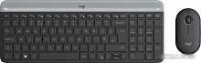 Купить Клавиатура + мышь Logitech MK470 GRAPHITE клав:черный/серый мышь:черный USB беспроводная slim в Липецке