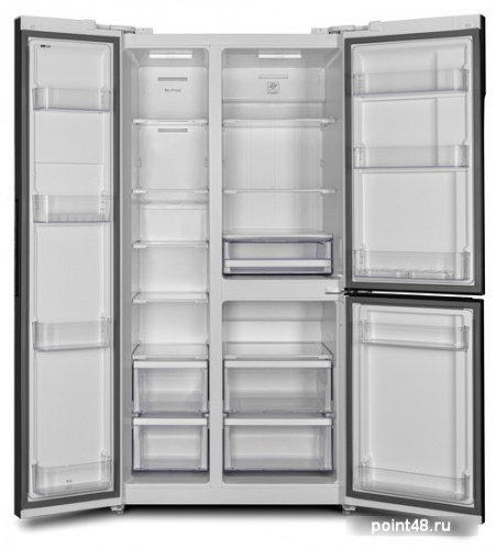 Холодильник side by side Hyundai CS6073FV (белое стекло) в Липецке фото 2