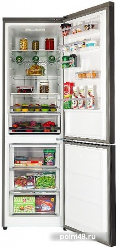 Холодильник двухкамерный Hiberg RFC-372DX NFXd морозильная камера снизу, цвет темная нержавеющая сталь в Липецке фото 3