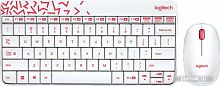 Купить Клавиатура + мышь Logitech MK240 клав:белый/красный мышь:белый/красный USB беспроводная slim Multimedia в Липецке