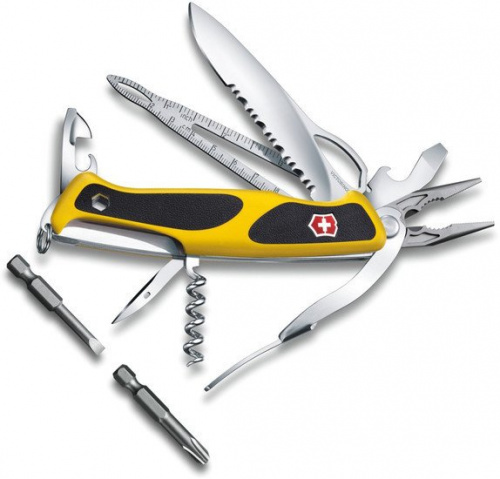Купить Нож перочинный VICTORINOX RangerGrip Boatsman 0.9798.MWC8, пластик/сталь, черный/желтый в Липецке фото 2