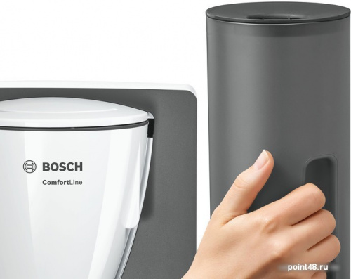 Купить Кофеварка капельная Bosch TKA6A041 1200Вт серый/белый в Липецке фото 3