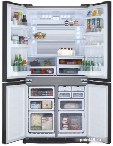 Четырёхдверный холодильник Sharp SJEX93PSL в Липецке фото 2
