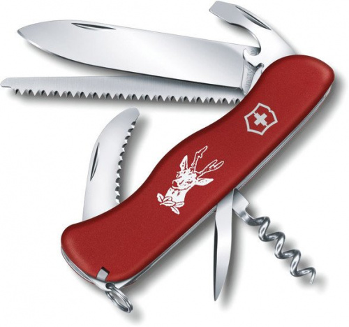 Купить Нож перочинный Victorinox HUNTER (0.8573) 111мм 12функций красный в Липецке